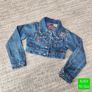 Disney girls Tinker Bell denim jacket size 6/6X